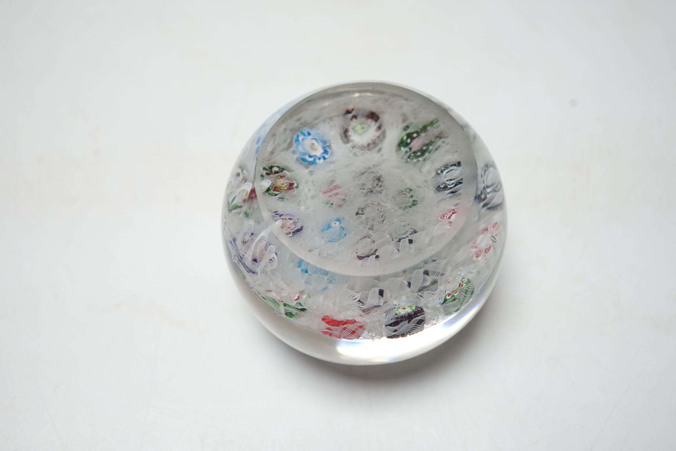 A Clichy upset muslin paperweight, 7cm diameter